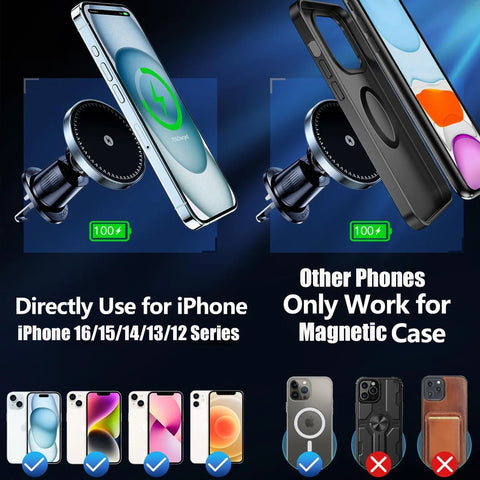 15W Magnetic Wireless Car Phone Holder
