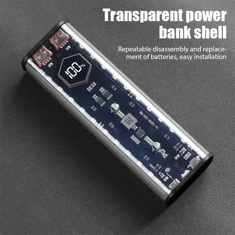 Transparent 4-Port 22.5W Fast Charging Power Bank