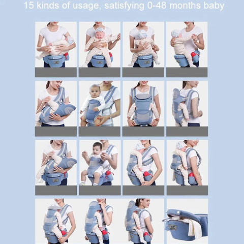 Ergonomic Newborn Baby Carrier Backpack Hipseat Kangaroo Wrap