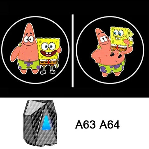 Novelty Cartoon Wireless LED Car Door Projector Light