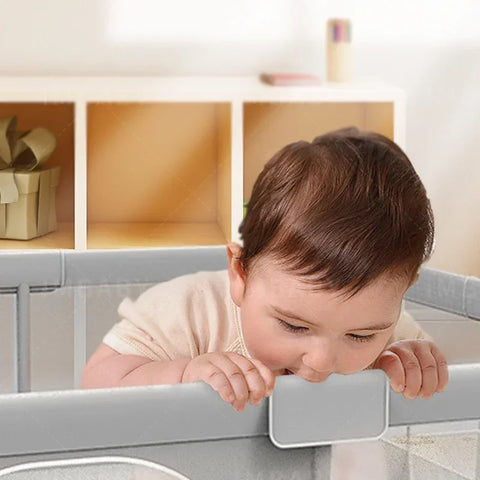 IMBABY Large Gray Baby Playpen Safety Activity Fence